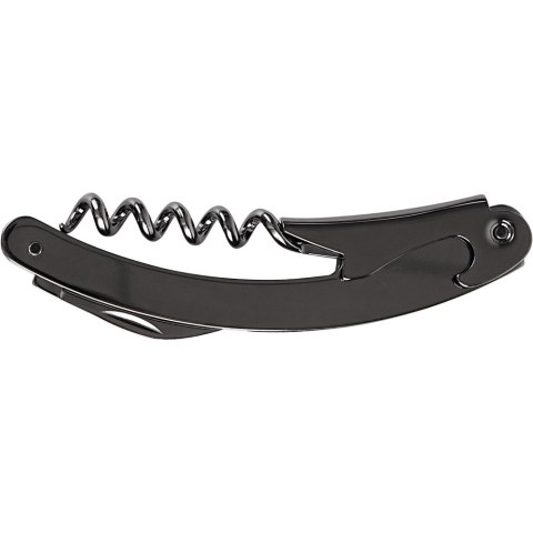 Otwieracz Korkociąg Kelnerski Czarny Zakrzywiony 3-Funkcyjny Stalgast 472996