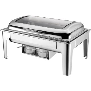 Podgrzewacz na Pastę z Pokrywą Wolnoopadającą z Szybą GN 1/1 Stalgast 437801