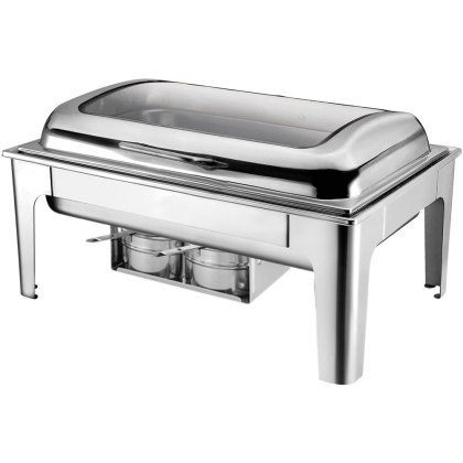 Podgrzewacz na Pastę z Pokrywą Wolnoopadającą z Szybą GN 1/1 Stalgast 437801