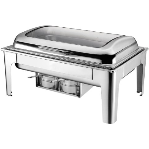 Podgrzewacz na Pastę z Pokrywą Wolnoopadającą z Szybą GN 1/1 Stalgast 437801