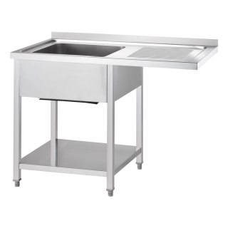 Stół Nierdzewny Ze Zlewem (L) i Miejscem na Lodówkę/Zmywarkę 1000x700x900 Gredil 672527