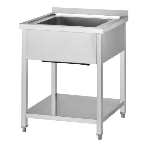 Stół Nierdzewny Ze Zlewem z Półką 600x600x850 Gredil 674066
