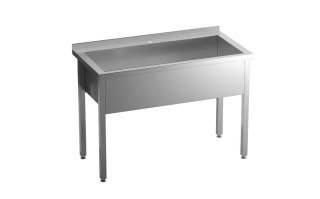 Stół Nierdzewny z Basenem 1-Komorowym 800x600x850 300 mm Gredil 671486