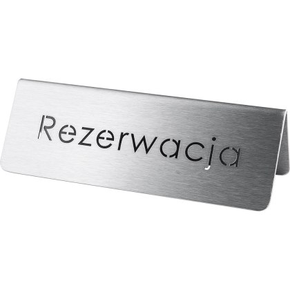Tabliczka z Napisem Rezerwacja Metalowa Stalgast 486025