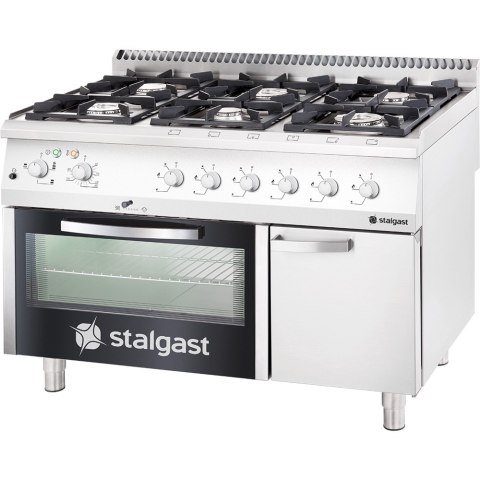 Kuchnia Gazowa Gastronomiczna 6-Palnikowa + Piekarnik Elektryczny 43,5kW Gaz Ziemny Stalgast 9717210