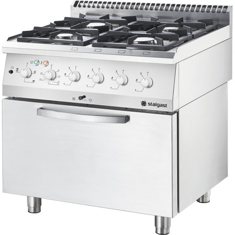 Kuchnia Gazowa Gastronomiczna Eco 4-Palnikowa + Piekarnik 14+6,5kW Gaz Butlowy Stalgast 9713730