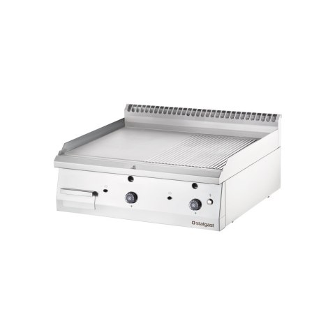 Płyta Grill Gazowy Gładki-Ryflowany 800x700 G20 Stalgast