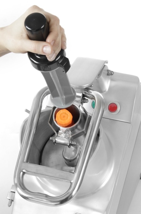 out Elektryczna szatkownica do warzyw z dużym otworem i zestawem tarcz Hendi 231852