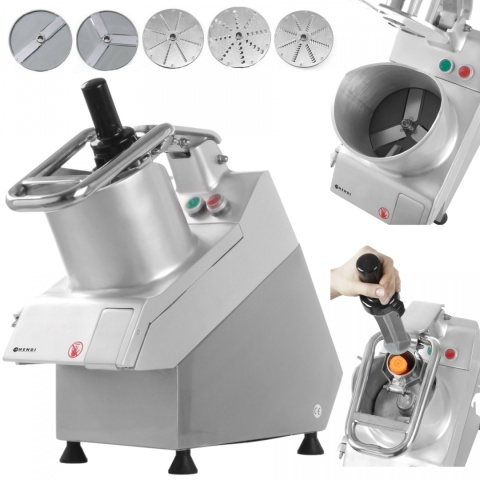 out Elektryczna szatkownica do warzyw z dużym otworem i zestawem tarcz Hendi 231852