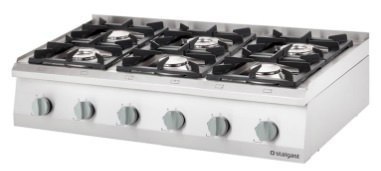 Kuchnia Gazowa Gastronomiczna 6-Palnikowa 36,5kW Gaz Ziemny Stalgast 9707210