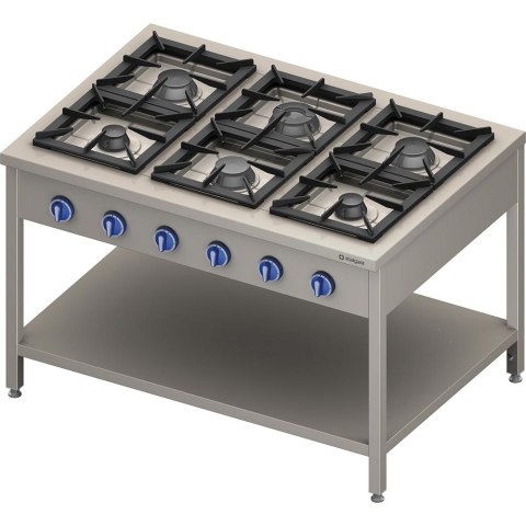 Kuchnia Gazowa Gastronomiczna Trzon 6-Palnikowa 32,5 kW Gaz Ziemny Stalgast 999611