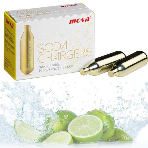 Naboje Co2 do Syfonu Saturatora do Wody Sodowej 10 sztuk Mosa Uniwersalne