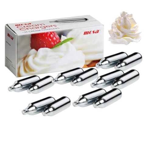 Naboje do Bitej Śmietany Mosa N2o 24 sztuki Uniwersalne Stalgast 500030