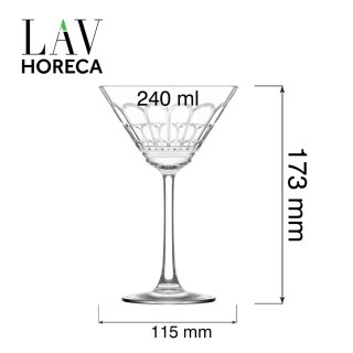 Kieliszek do martini Archie 240ml LAV HORECA LH-ARH724KF