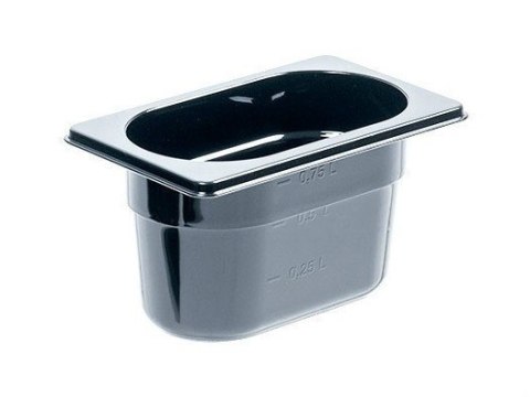 Pojemnik GN 1/9-100 mm Czarny Poliwęglan Stalgast 159101