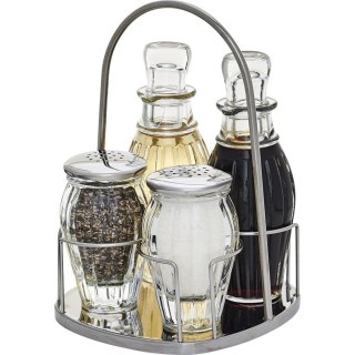 Przyprawnik Stołowy 4-El Sól Pieprz Oliwa Ocet Stalgast