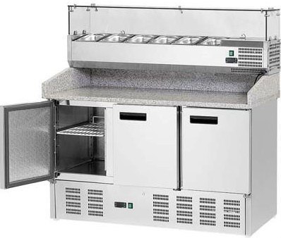 Stół Chłodniczy z Nadstawką 6x GN 1/4 Stalgast 843032