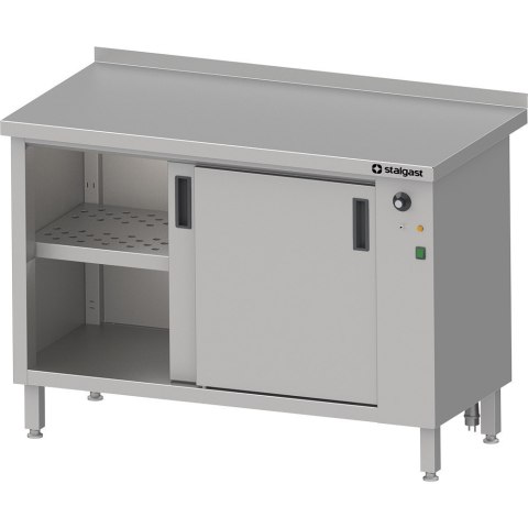 Stół przyścienny z szafką grzewczą drzwi suwane 1000x700x850 mm Stalgast 982187100