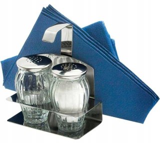 Zestaw do Przypraw: Sól Pieprz Serwetnik Stalgast