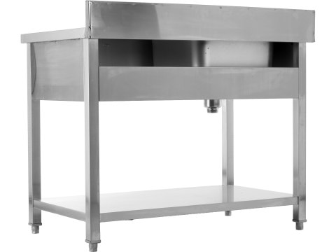 Stół nierdzewny ze zlewem jednokomorowym 140x60 cm Yato YG-30902