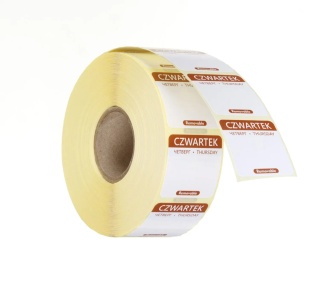 Wielorazowe naklejki Food Safety 1000 sztuk czwartek do żywności Hendi 850107