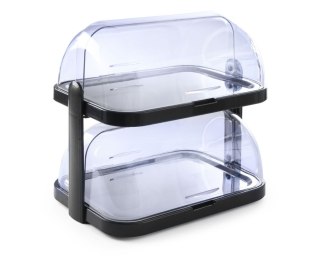 Witrynka chłodząca roll-top podwójna ciemno szara 440x320x440 HENDI 871881