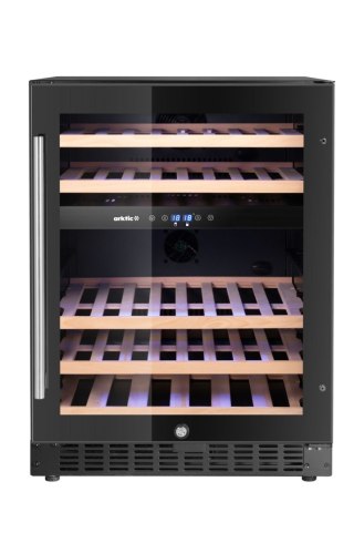 Lodówka do wina 2-strefowa poj. 46 butelek czarna 570x595x(H)820 Arktic 237106