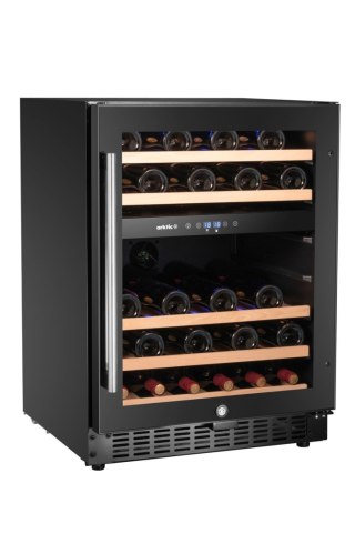 Lodówka do wina 2-strefowa poj. 46 butelek czarna 570x595x(H)820 Arktic 237106
