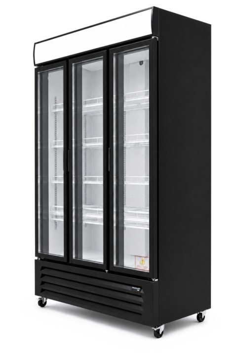 Witryna chłodnicza 3-drzwiowa przeszklona 907L 1200x580x1950 EC-1200