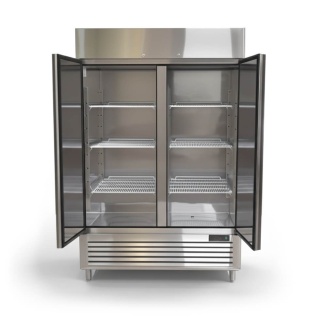 Szafa Chłodnicza Lodówka Gastronomiczna Nierdzewna 2-Drzwiowa 1300l 1382x800x2100