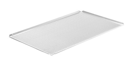 Blacha wypiekowa perforowana z 4 rantami HENDI srebrny 600x400x(H)10mm Prostokątny