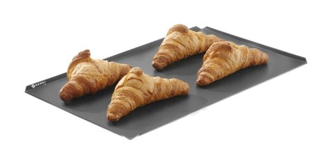 Blacha wypiekowa z powłoką nieprzywierającą z 4 rantami HENDI czarny 600x400x(H)10mm Prostokątny