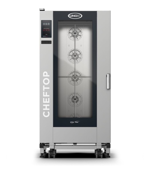 Piec Konwekcyjno-Parowy Cheftop Big One z Wózkiem 20 GN 1/1 P 29,3 kW U 400 V Unox 9012061