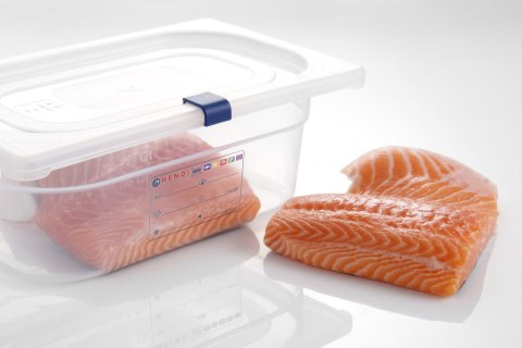 Klipsy do pojemników GN HACCP z polipropylenu niebieski 12 szt. Hendi 880692