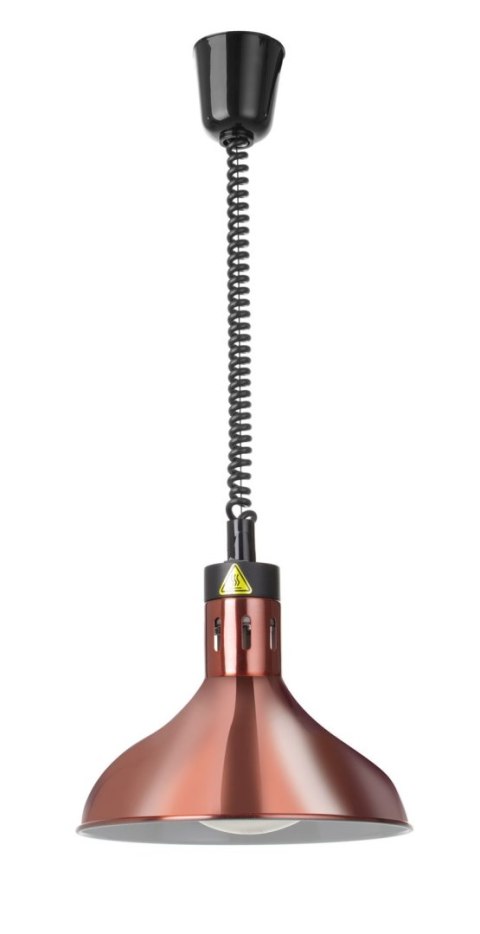 Lampa grzewcza wisząca dzwon 250 W miedziana Hendi 273685