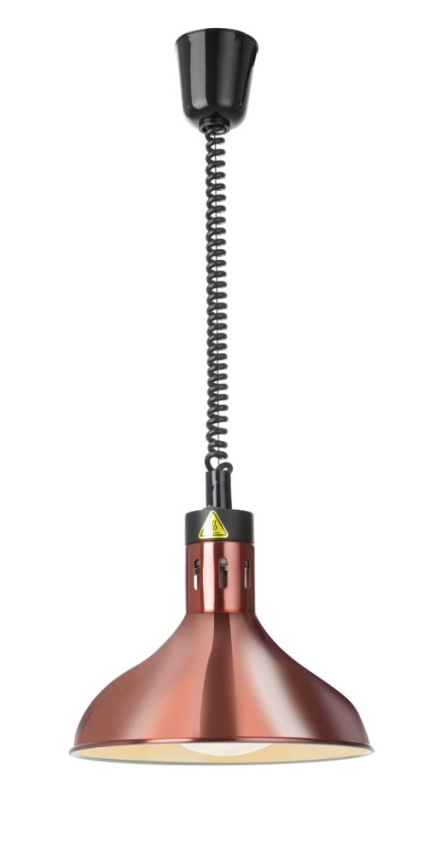 Lampa grzewcza wisząca dzwon 250 W miedziana Hendi 273685