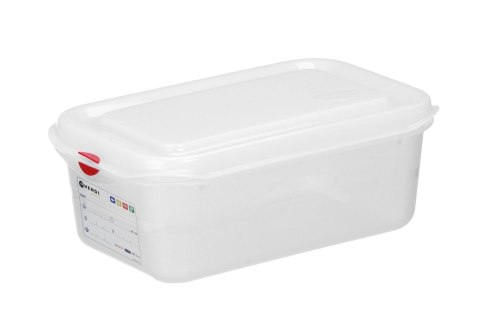 Pojemnik GN 1/4 z polipropylenu 2,8L transparentny 265x162x100 mm Hendi 873199