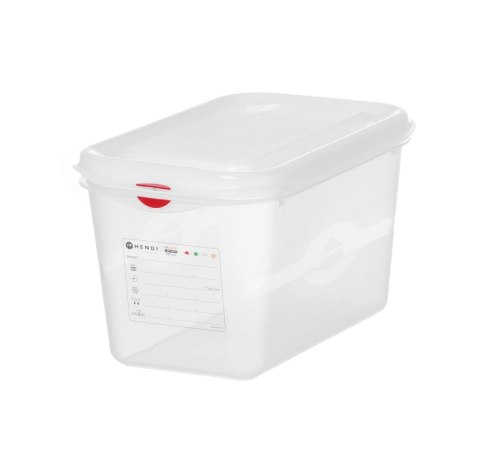 Pojemnik GN 1/4 z polipropylenu 4,3L transparentny 265x162x150 mm Hendi 873212