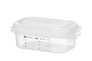 Pojemnik GN 1/9 z polipropylenu 0,6L transparentny 176x108x65 mm Hendi 873120