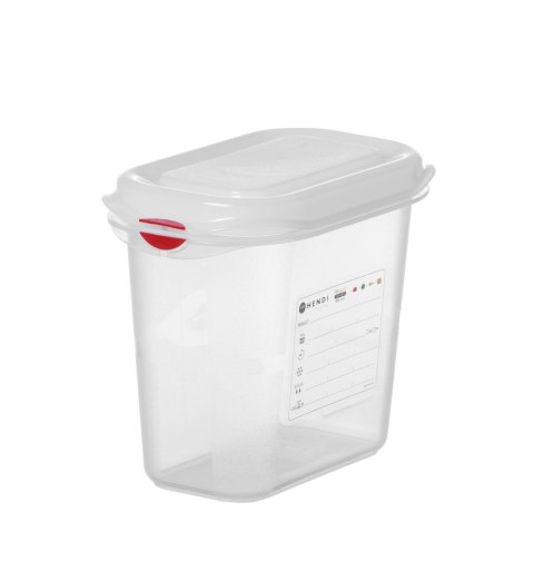 Pojemnik GN 1/9 z polipropylenu 1,5L transparentny 176x108x150 mm Hendi 873144