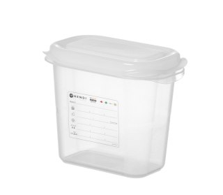 Pojemnik GN 1/9 z polipropylenu 1,5L transparentny 176x108x150 mm Hendi 873144