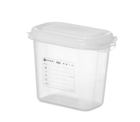 Pojemnik GN 1/9 z polipropylenu 1,5L transparentny 176x108x150 mm Hendi 873144