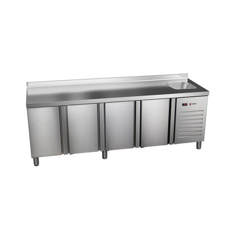 Stół chłodniczy Asber Essenzial Line ETP-7-225-40 HC S SB40 GN 1/1 (szuflady, ze zlewem)