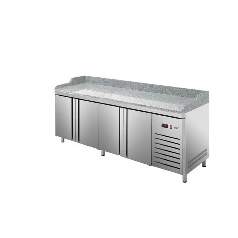 Stół chłodniczy do pizzy z blatem granitowym Asber Essenzial Line ETP-8-250-40 HC LRLR GR