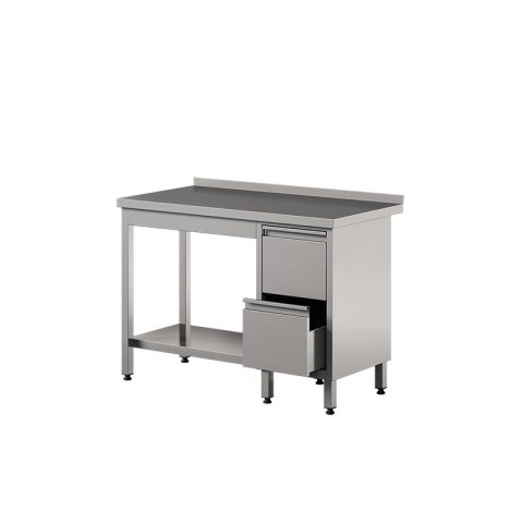 Stół roboczy z 2 szufladami i półką dolną 170x60x85 cm Asber WT-176 PL 2DR S