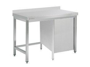 Stół roboczy z szafką z drzwiami skrzydłowymi 180x60x85 cm Asber WT-186 PL HD