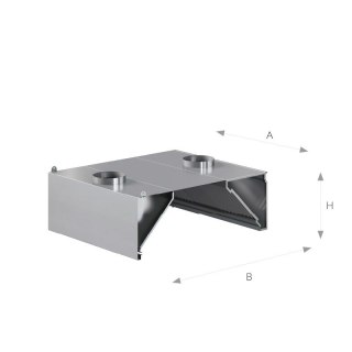 Okap przyścienny indukcyjny 140x140x45 cm Asber WEHI-1414/1