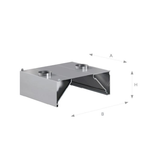 Okap przyścienny indukcyjny 140x90x45 cm Asber WEHI-1409/1