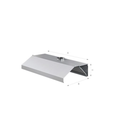 Okap przyścienny trapezowy 210x110x45 cm Asber WEH-2111/1