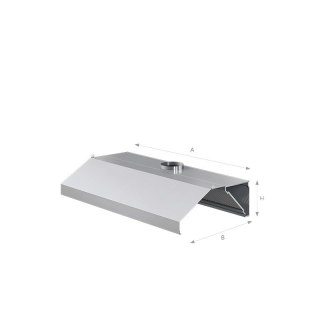 Okap przyścienny trapezowy 230x90x45 cm Asber WEH-2309/1